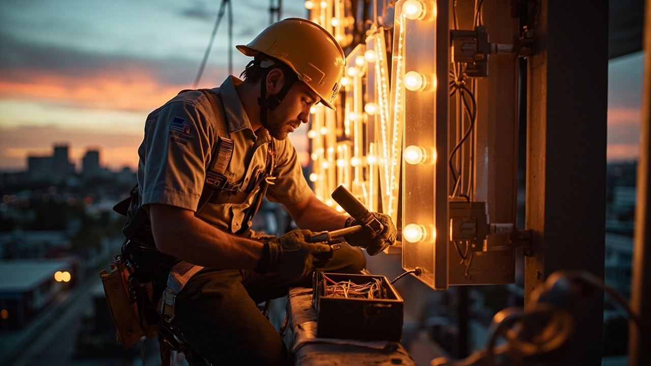 Signage Lighting Repair in Houston | Keep Your Business Visible 24/7 with Zero Downtime