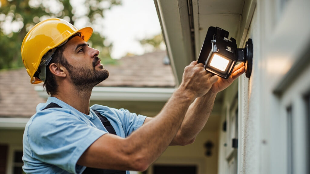 The safest way to install outdoor security lightin